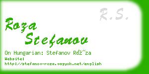 roza stefanov business card